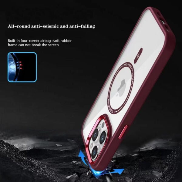 Magsafe Protection Case with Metal camera frame and side button - Image 7