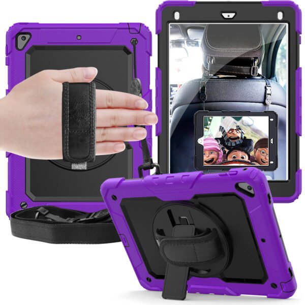 Heavy Duty Protection Case with Hand & Shoulder Strap for All iPad and Mini6