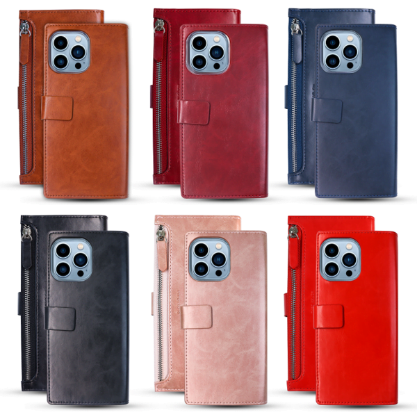 Zipper Flip Diary Wallet Case - Image 10