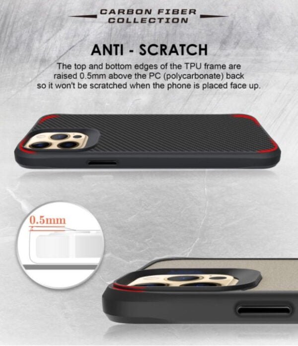 Carbon Fiber Designed Protective Case Black - Image 3