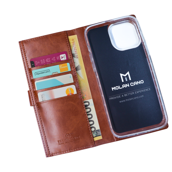Zipper Flip Diary Wallet Case - Image 2