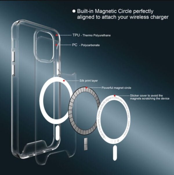 Space Protective Clear Case with Magsafe for iPhone 12/13 - Image 5