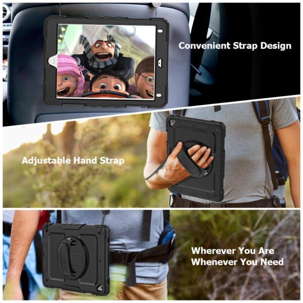 Heavy Duty Protection Case with Hand & Shoulder Strap for All iPad and Mini6 - Image 12