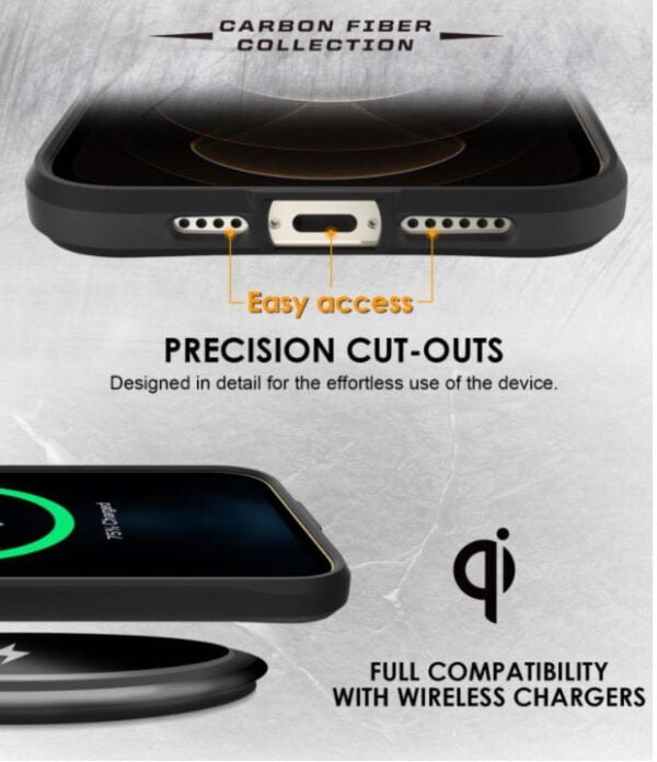 Carbon Fiber Designed Protective Case Black - Image 5