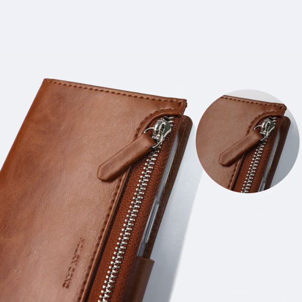 Zipper Flip Diary Wallet Case - Image 3