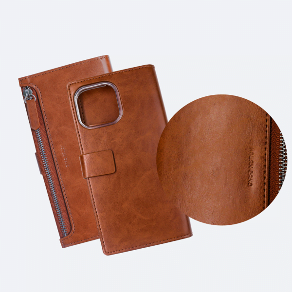 Zipper Flip Diary Wallet Case - Image 4