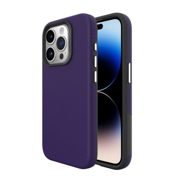 Triangle 2in1 Heavy Duty Protection Case for iPhone 13/14/15(new PURPLE colour) - Image 14