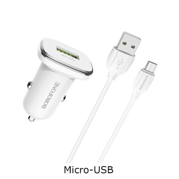 Lasting power QC3.0 in-car fast charger set with cable - Image 7