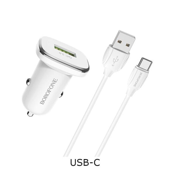 Lasting power QC3.0 in-car fast charger set with cable - Image 8