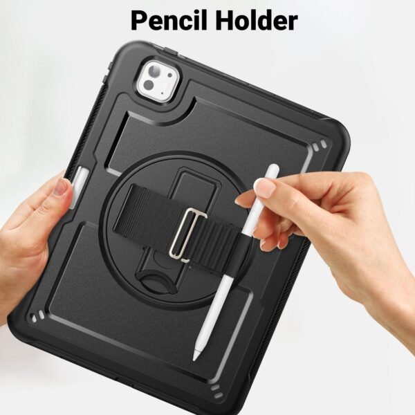 Ultra-Slim Heavy Duty Protection Case with Hand Strap for new iPad Air/Pro 11/13 (2024) - Image 7